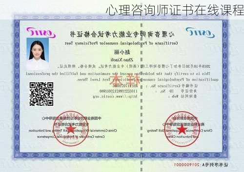 心理咨询师证书在线课程