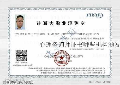 心理咨询师证书哪些机构颁发