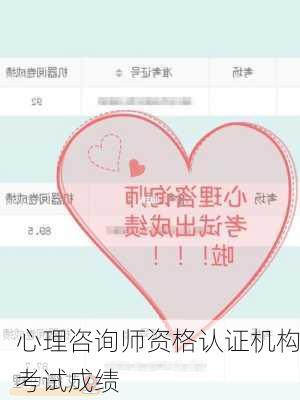 心理咨询师资格认证机构考试成绩