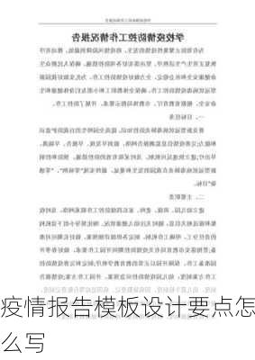 疫情报告模板设计要点怎么写
