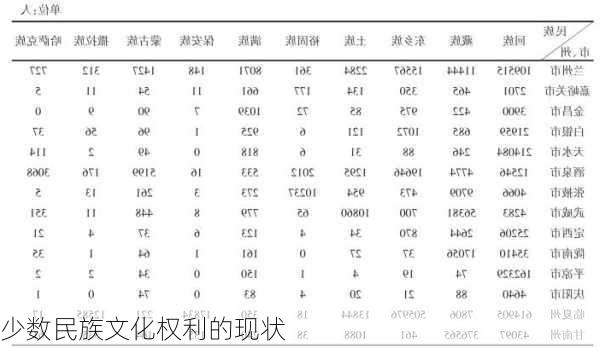 少数民族文化权利的现状