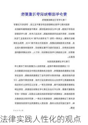 法律实践人性化的观点