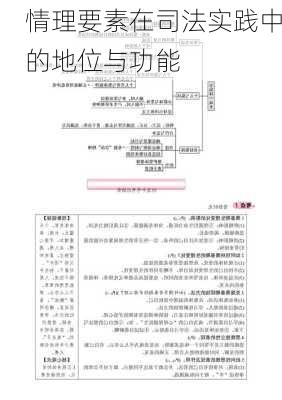 情理要素在司法实践中的地位与功能