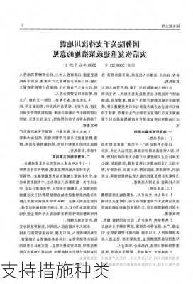 支持措施种类