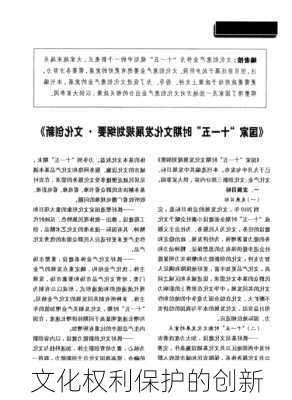 文化权利保护的创新