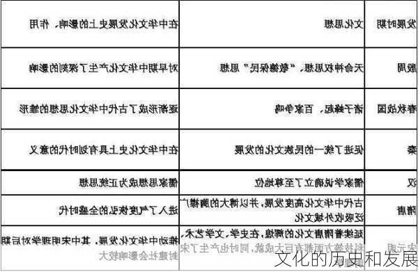 文化的历史和发展