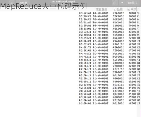 MapReduce去重代码示例