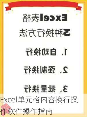Excel单元格内容换行操作软件操作指南