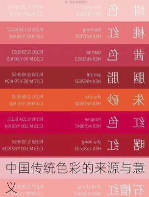 中国传统色彩的来源与意义