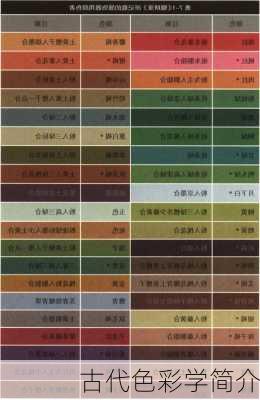 古代色彩学简介