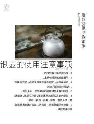 银壶的使用注意事项