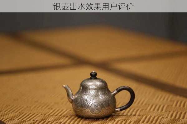 银壶出水效果用户评价