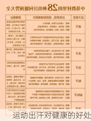 运动出汗对健康的好处