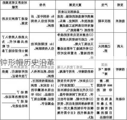 钟形帽历史沿革