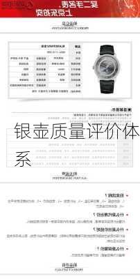 银壶质量评价体系