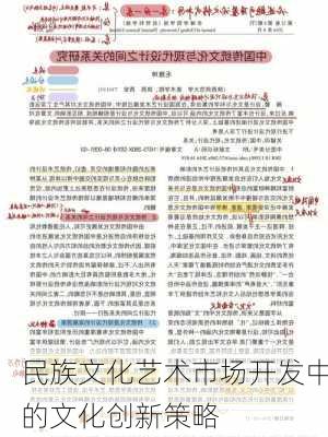 民族文化艺术市场开发中的文化创新策略