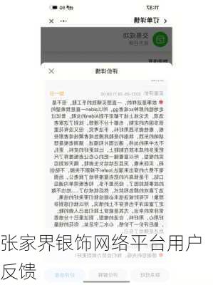 张家界银饰网络平台用户反馈