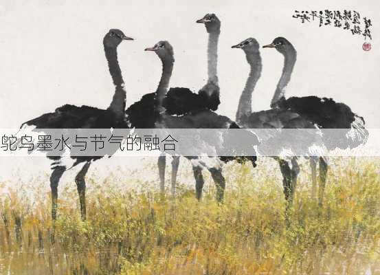 鸵鸟墨水与节气的融合
