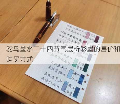 鸵鸟墨水二十四节气层析彩墨的售价和购买方式