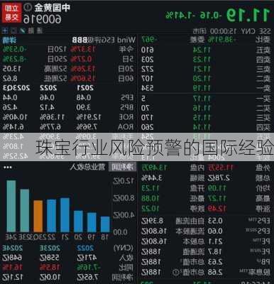 珠宝行业风险预警的国际经验