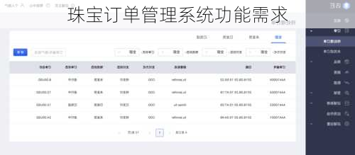 珠宝订单管理系统功能需求