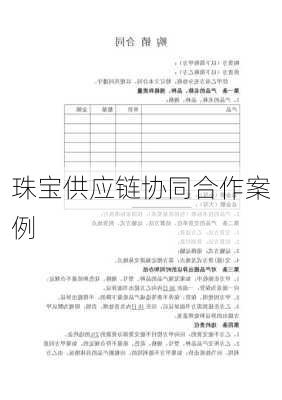珠宝供应链协同合作案例