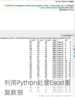 利用Python处理Excel重复数据