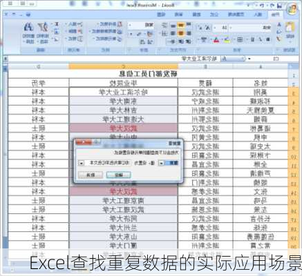Excel查找重复数据的实际应用场景