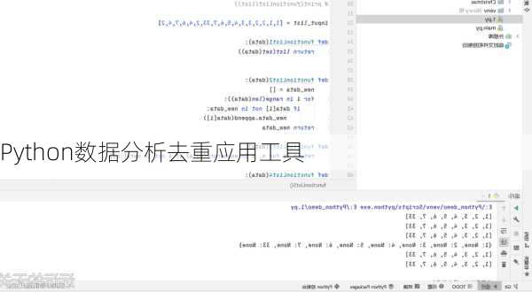 Python数据分析去重应用工具
