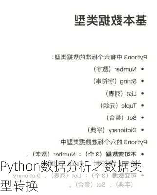 Python数据分析之数据类型转换