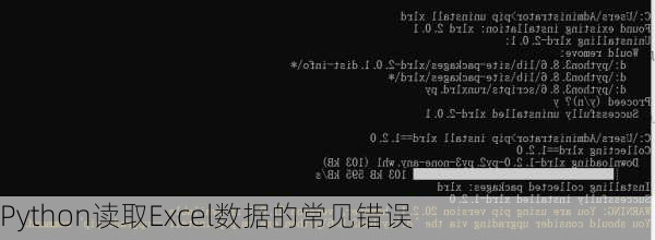 Python读取Excel数据的常见错误