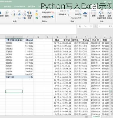 Python写入Excel示例