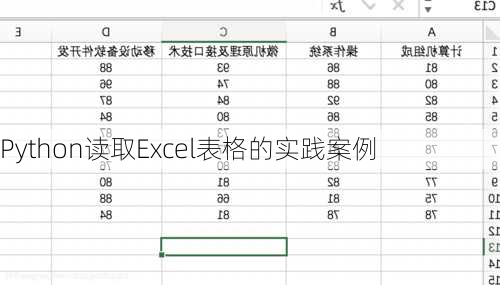 Python读取Excel表格的实践案例