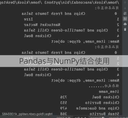 Pandas与NumPy结合使用