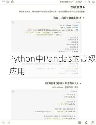 Python中Pandas的高级应用