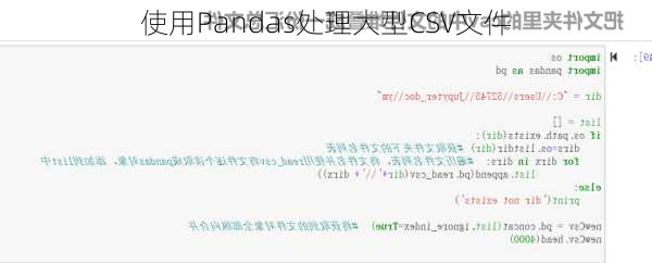 使用Pandas处理大型CSV文件