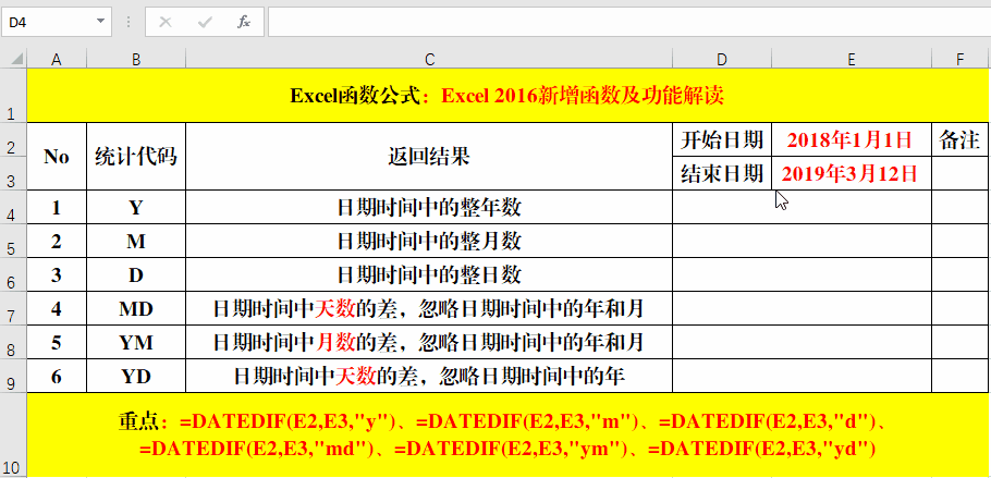 DATEDIF函数和DATEIF函数的用法