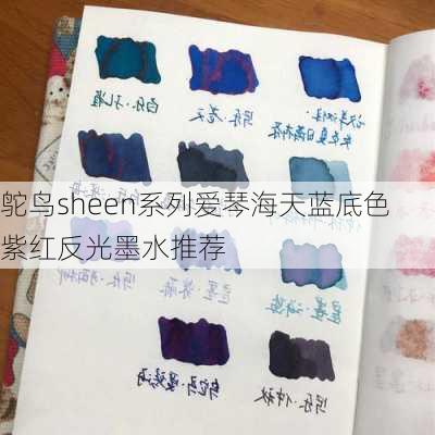鸵鸟sheen系列爱琴海天蓝底色紫红反光墨水推荐