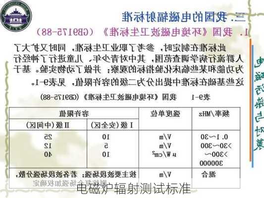 电磁炉辐射测试标准
