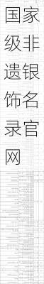 国家级非遗银饰名录官网