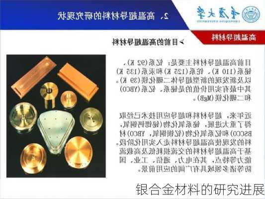 银合金材料的研究进展