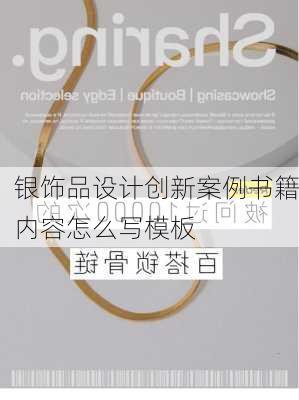 银饰品设计创新案例书籍内容怎么写模板