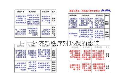 国际经济新秩序对环保的影响