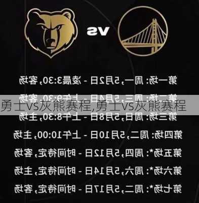 勇士vs灰熊赛程,勇士vs灰熊赛程