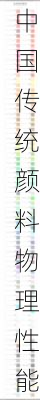中国传统颜料物理性能测试标准
