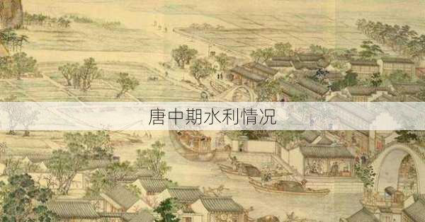 唐中期水利情况