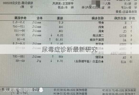 尿毒症诊断最新研究