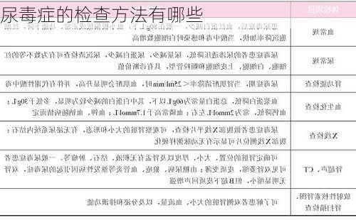 尿毒症的检查方法有哪些