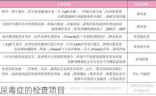 尿毒症的检查项目