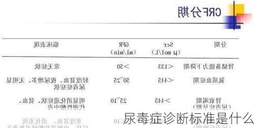 尿毒症诊断标准是什么